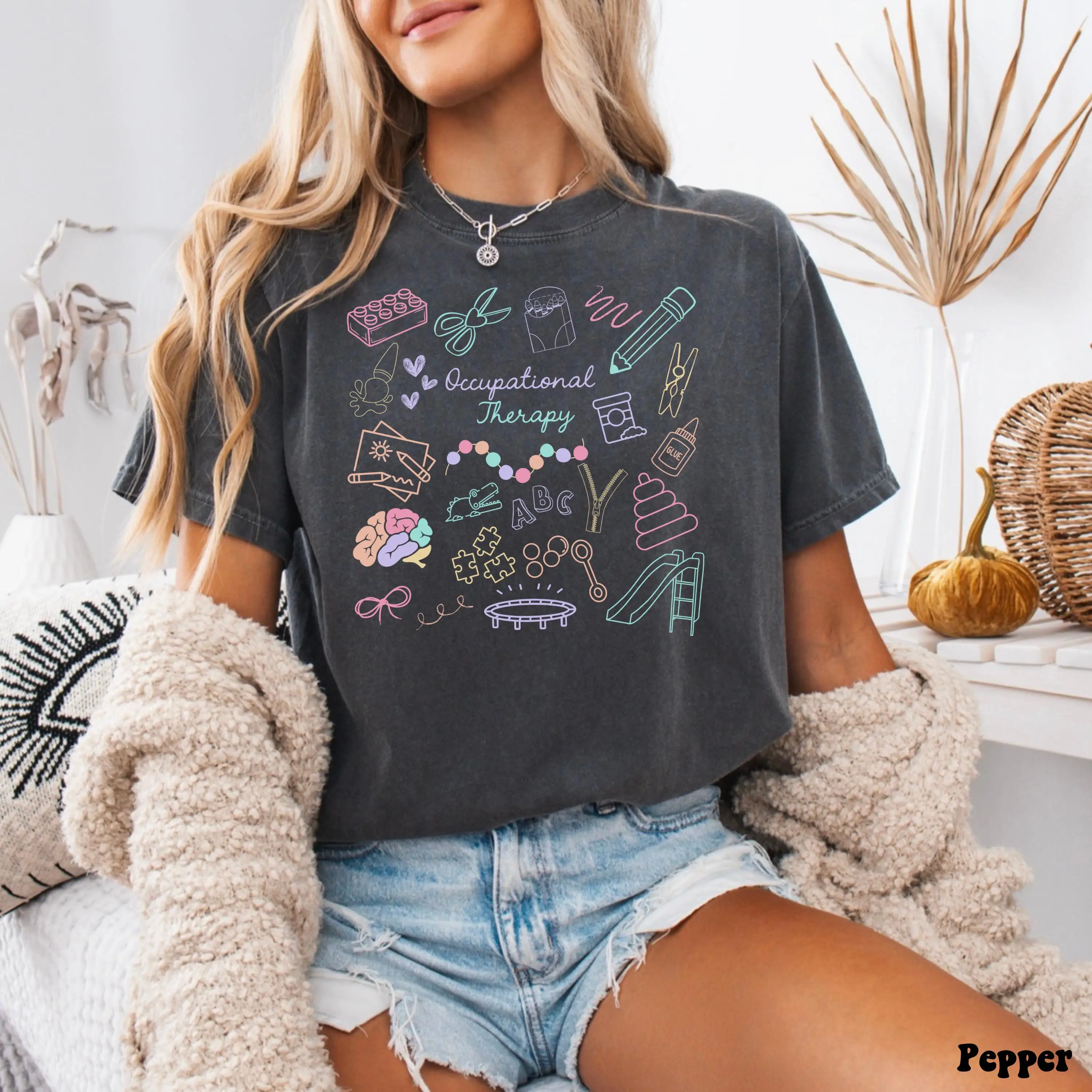 

Женская футболка больших размеров для профессиональной терапии, хлопковая дышащая модная и универсальная уличная одежда унисекс большого размера