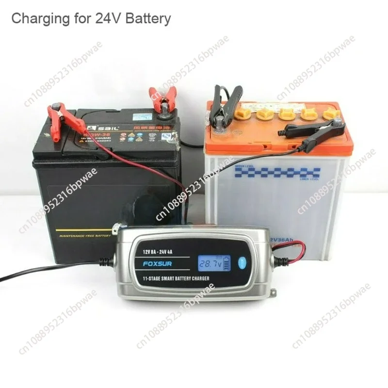 

12V 0.8A/3.6A Stage Fully Automatic Smart Battery Charger Maintainer Rescue for All Types Lead Acid Batteries Of Car, Motorcycle