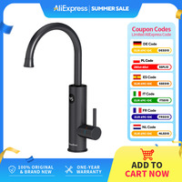 Briwellna Tankless Water Heater Faucet 220V Electric Water Heating Faucet 360 Degrees Swivel Spout Water Heater Flowing