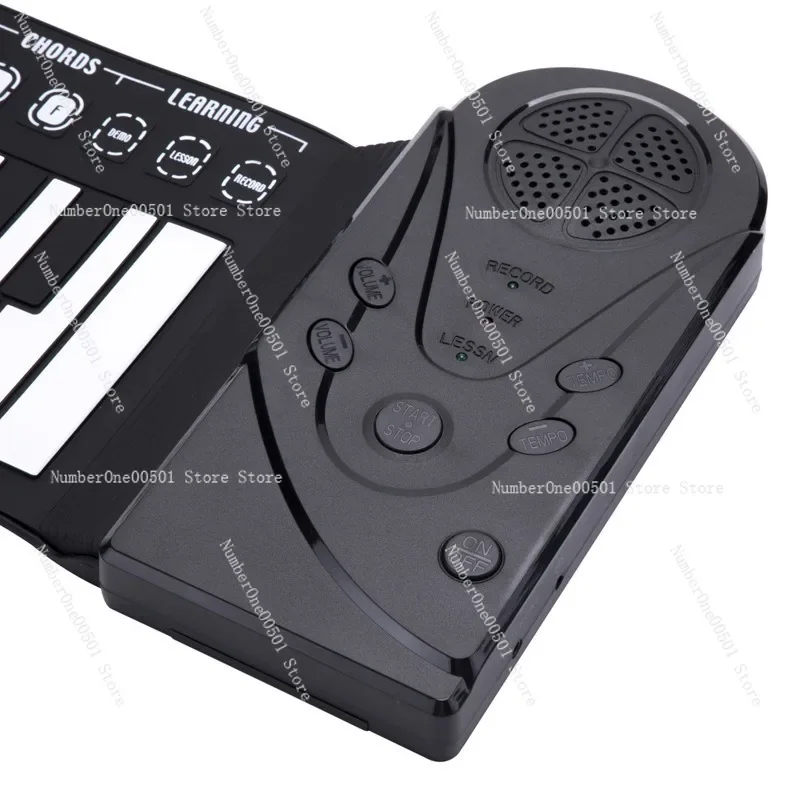 49 Key Roll Up Foldable Silicone Keyboard Portable Electronic Piano for Kids Beginners -095