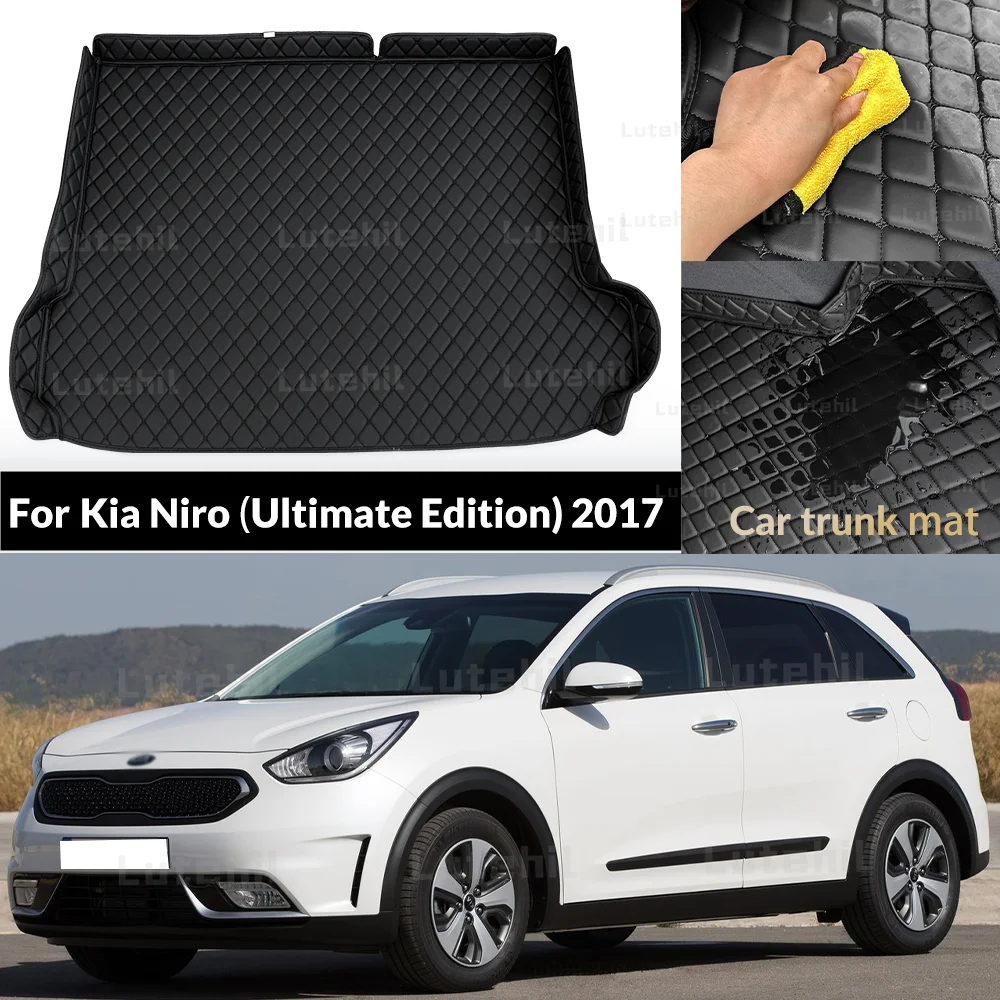 

For Kia Niro （Ultimate Edition）2017 Car Trunk Mat Custom Protective Pad Cargo Liner Auto Interior Accessories