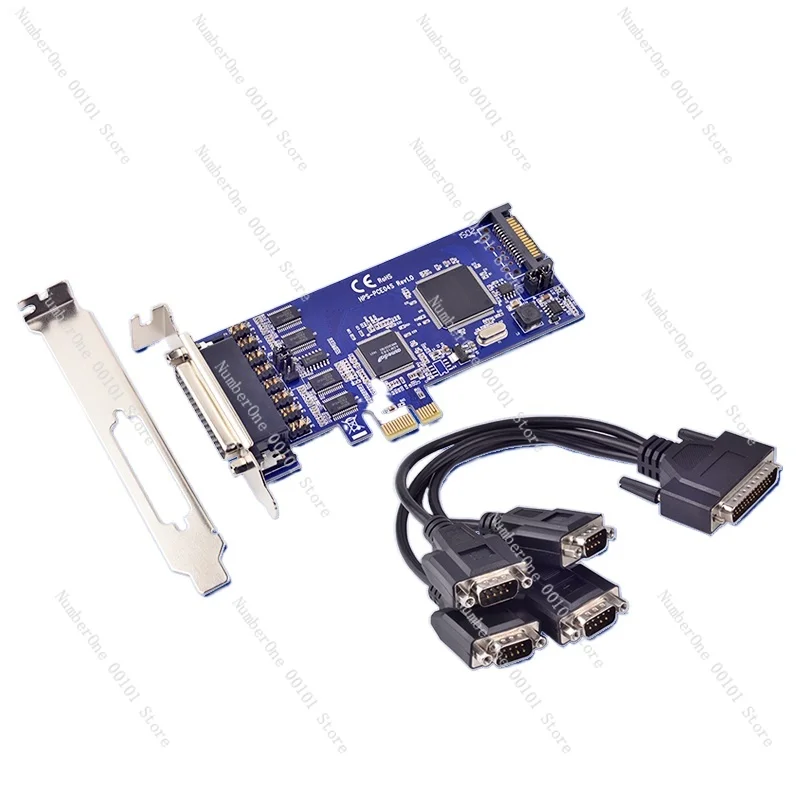 

E1-PCE1054-4SV PCI-E to Serial Port Card 4-Port Bank Finance TTL Level 1 and 9-Pin Power Supply