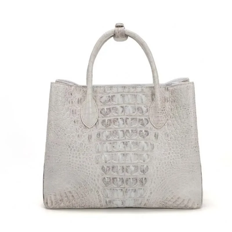 dae Crocodile skin bag for lady  Crocodile women handbag Himalayan white  Cross-body bag for ladies