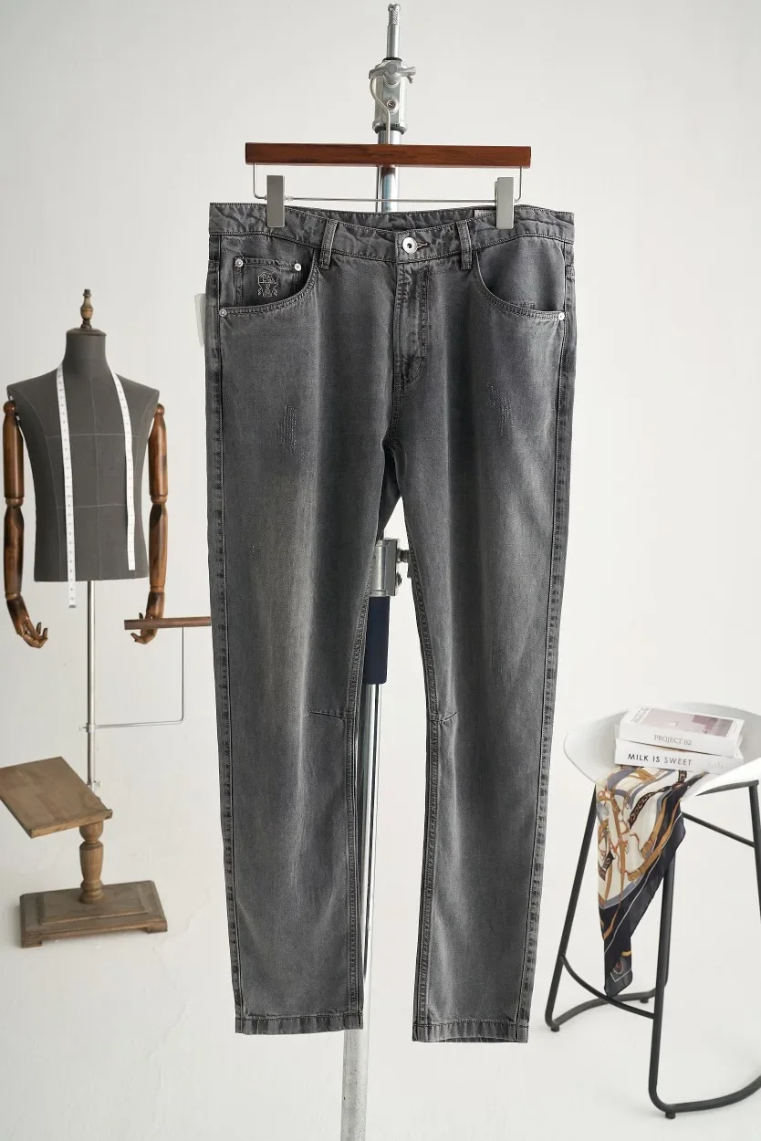 2024 DIKU JING Slightly Stretchy Heavy Washed Denim! Super Comfortable And Soft Whisker-crafted Jeans Size 30-38