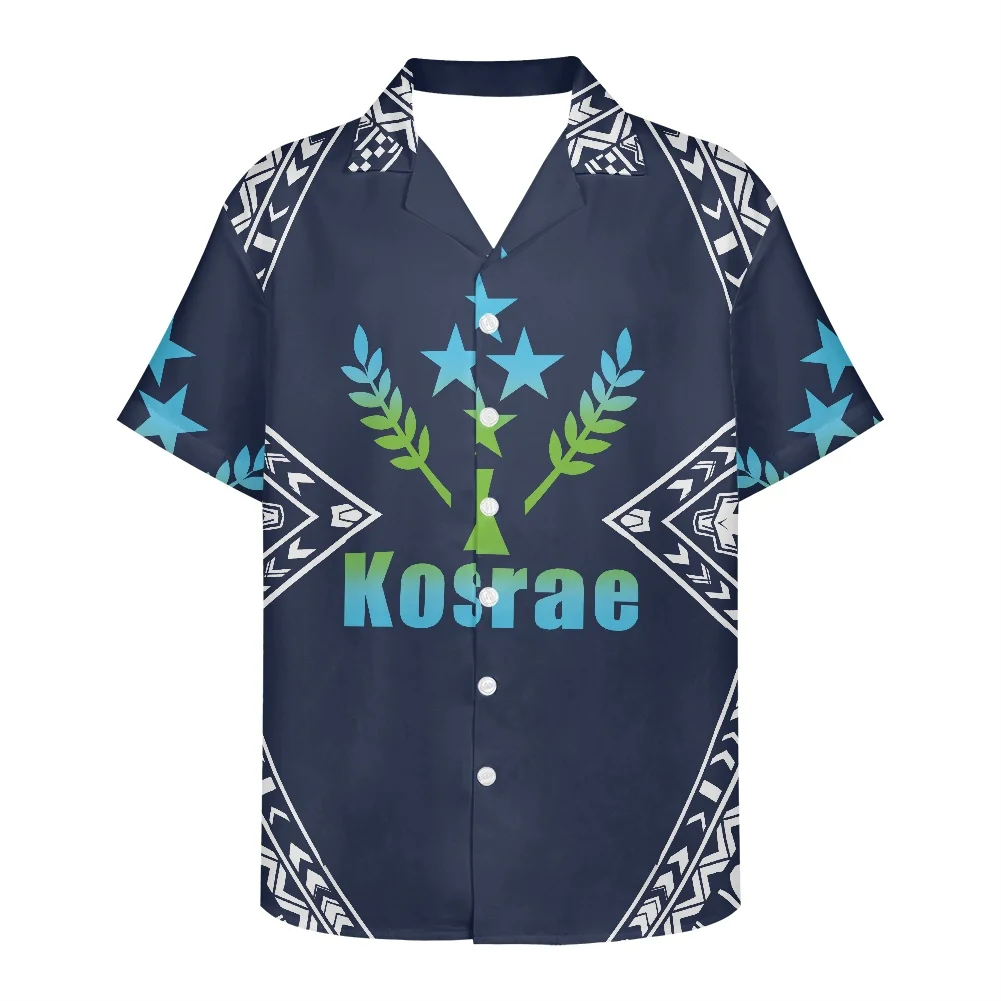 

Summer Style Casual Fashion Men Clothing 2022 Design Logo Printing Polynesia Traditional Tribe Men Short Sleeve V Neck Shirt