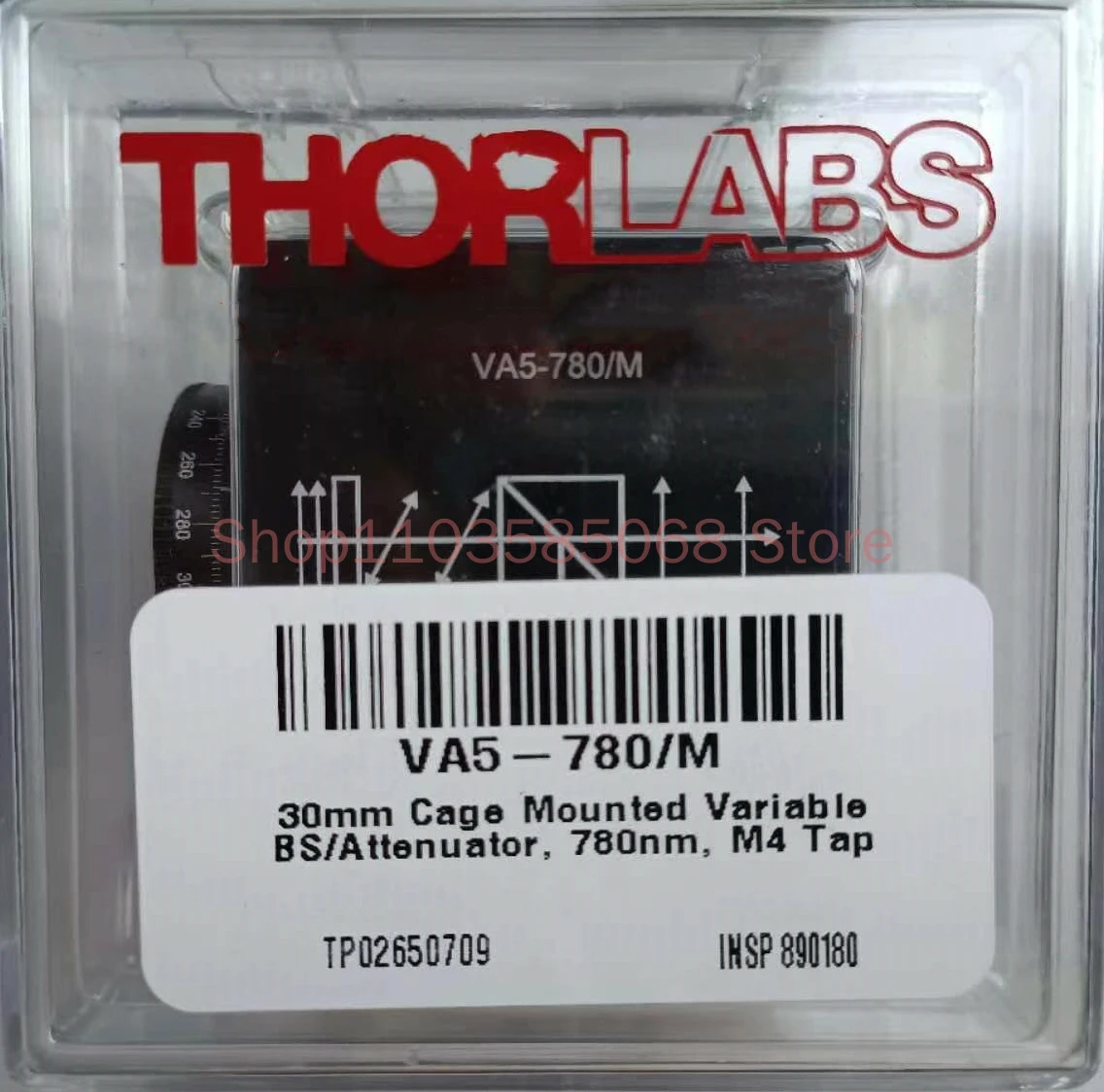 Thorlabs Cube-Mounted Variable Beamsplitter VA5-780/M-30