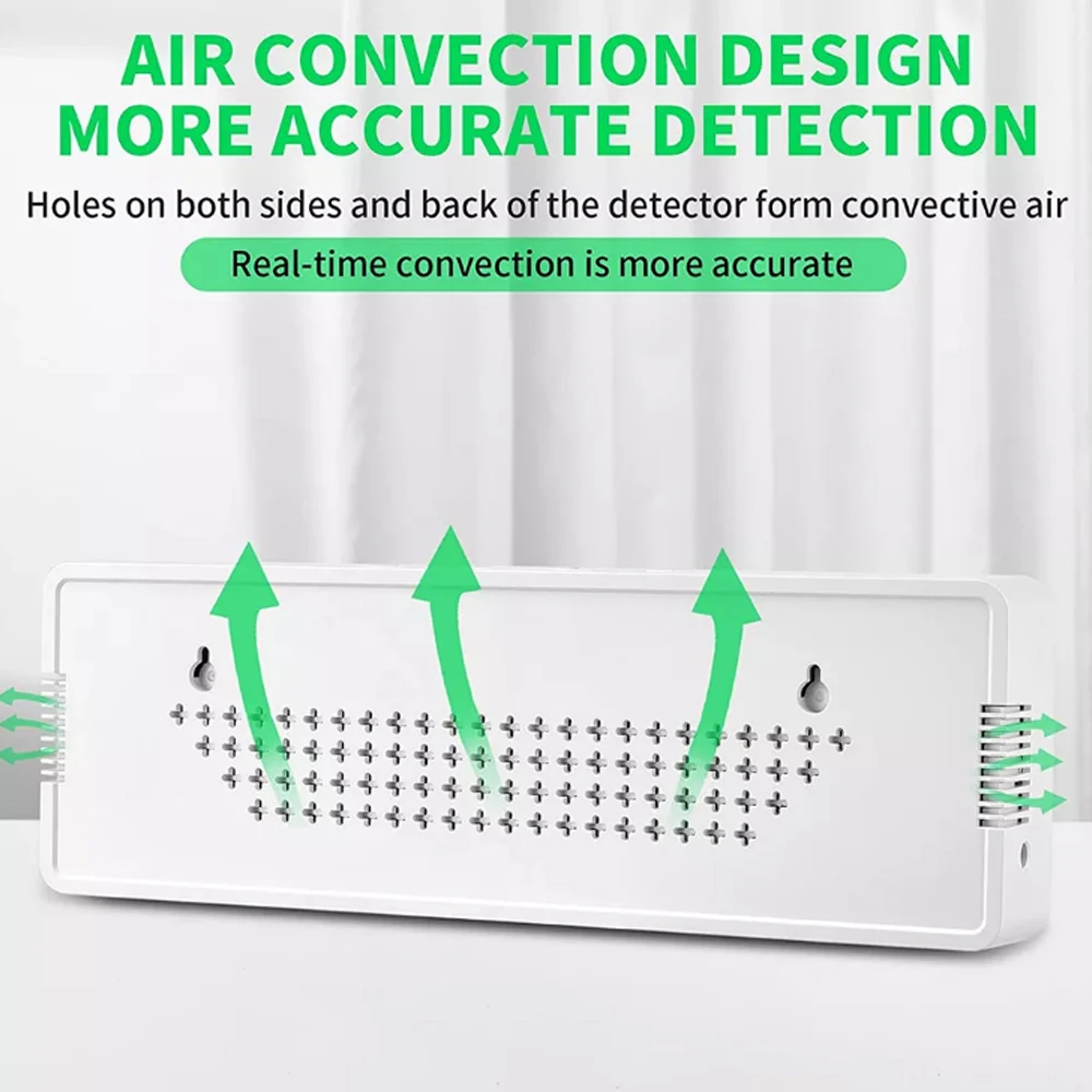 Dienmern DM1306-WIFI Carbon Dioxide Detector,  with Alarm Function, Home Room Air Temperature and Humidity Monitor WIFI TUYA