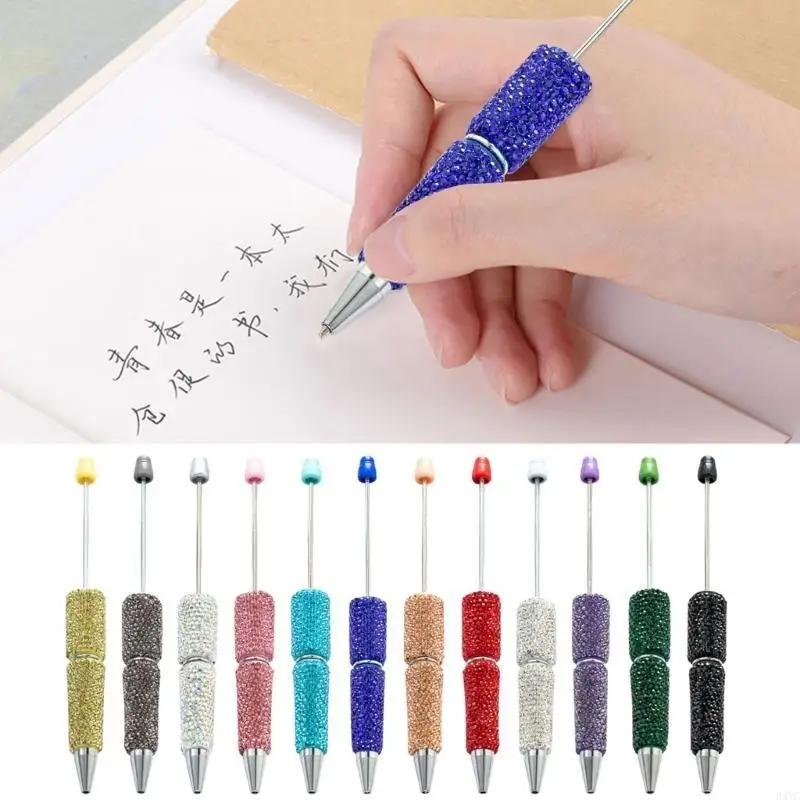 

4 Pcs Rhinestones Bead Pen Beadable Ballpoint Pen Pen Writing Pen