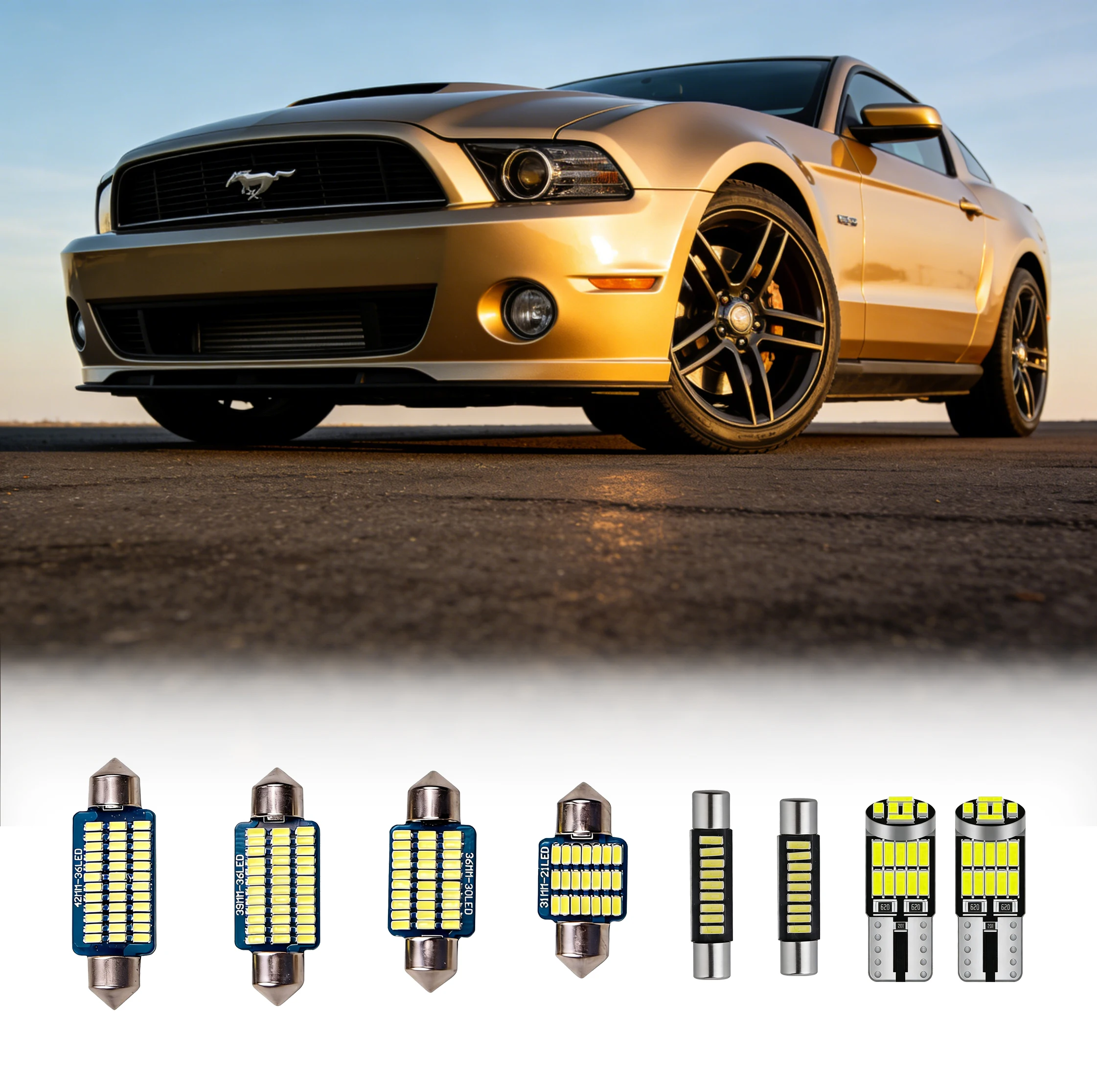 

Комплект светодиодных лампочек для салона автомобиля Ford Explorer 2011-2019 годов выпуска, 6000K, белый свет, замена для освещения карты, зеркала, багажника.