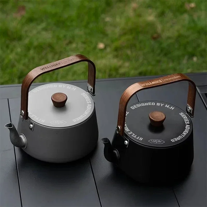 

1 шт., уличный чайник, портативный сверхлегкий алюминиевый чайник для кемпинга, альпинизм, кемпинговый чайник, кофейник, походная посуда