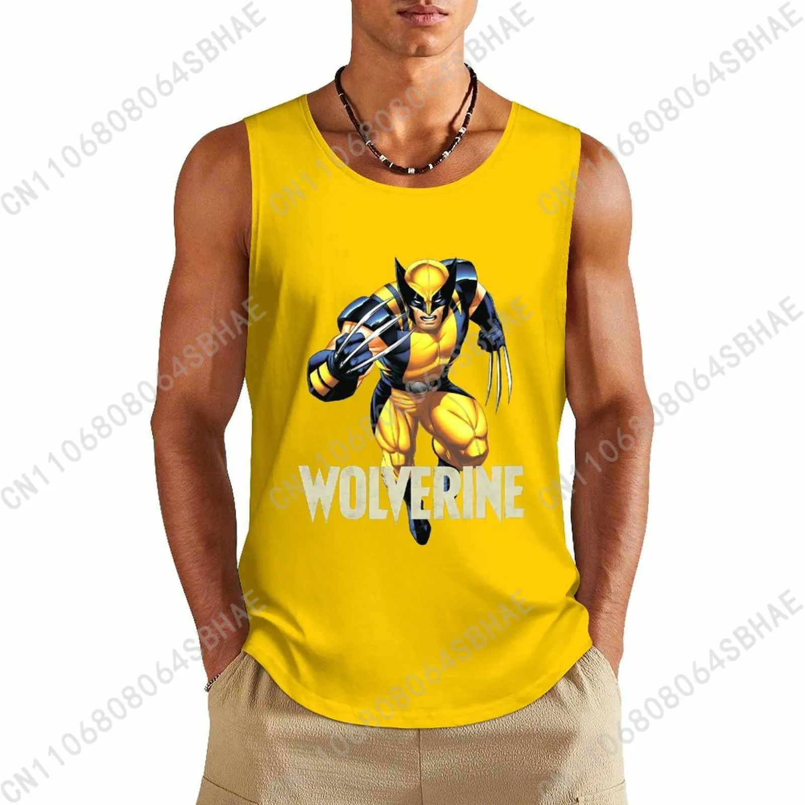 

Marvel Wolverine Custom Pattern Mens Cotton Tank Top Cotton Sleeveless Shirt Men Undershirt Personalized Gifts Cosplay