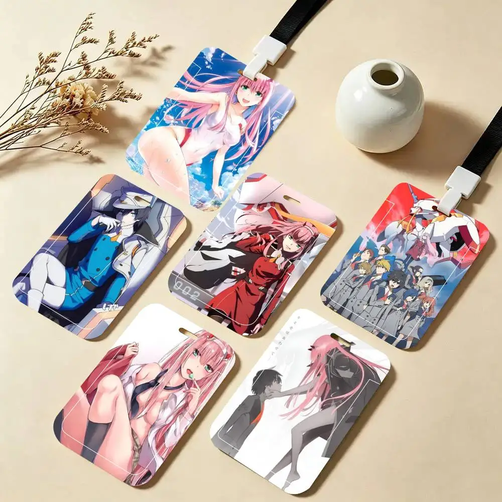 

Japan Anime DARLING In The FRANXX ID Card Holder Neck Strap Pendant Door Badge Holder Lanyards Keychain Work Credential