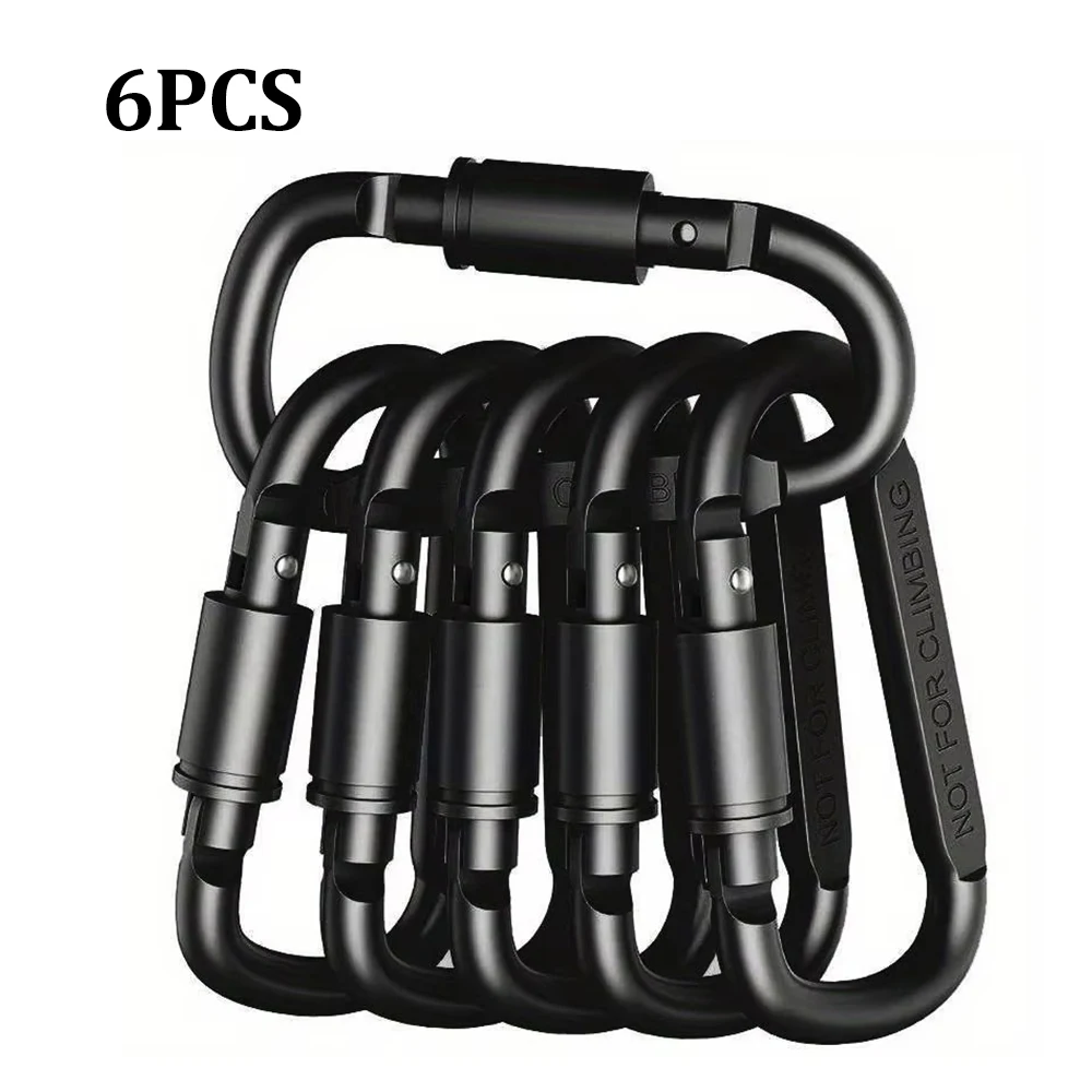 4/6PCS Metalen Gesp Set voor Sleutel Camping Survival EDC Outdoor Sleutelhanger Clip Legering Aluminium Tactische Caribiner haak Karabijnhaken