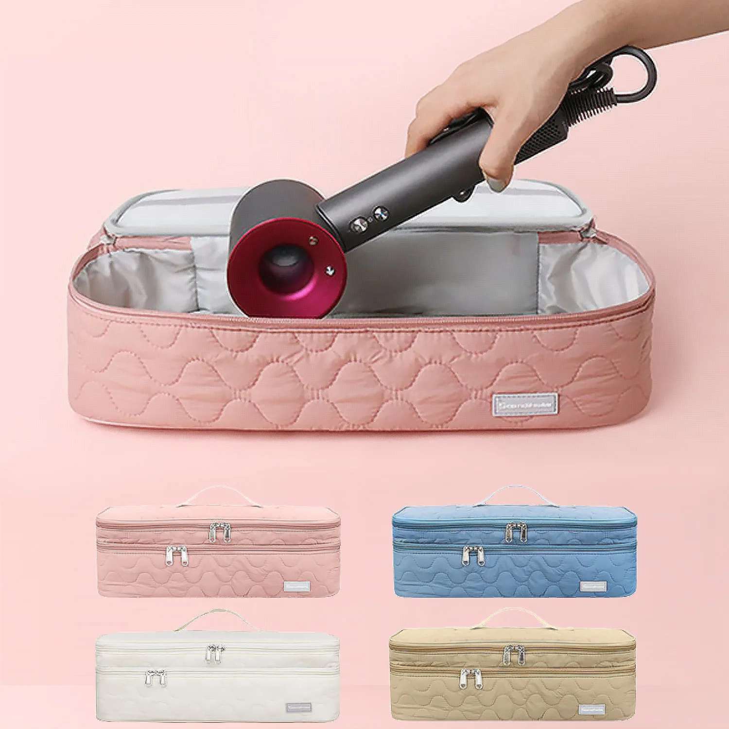 

Portable Hair Dryer Bag Travel Dustproof Cosmetic Storage Bag Makeup Toiletry Organizer Pouch Carrying Case For Dyson