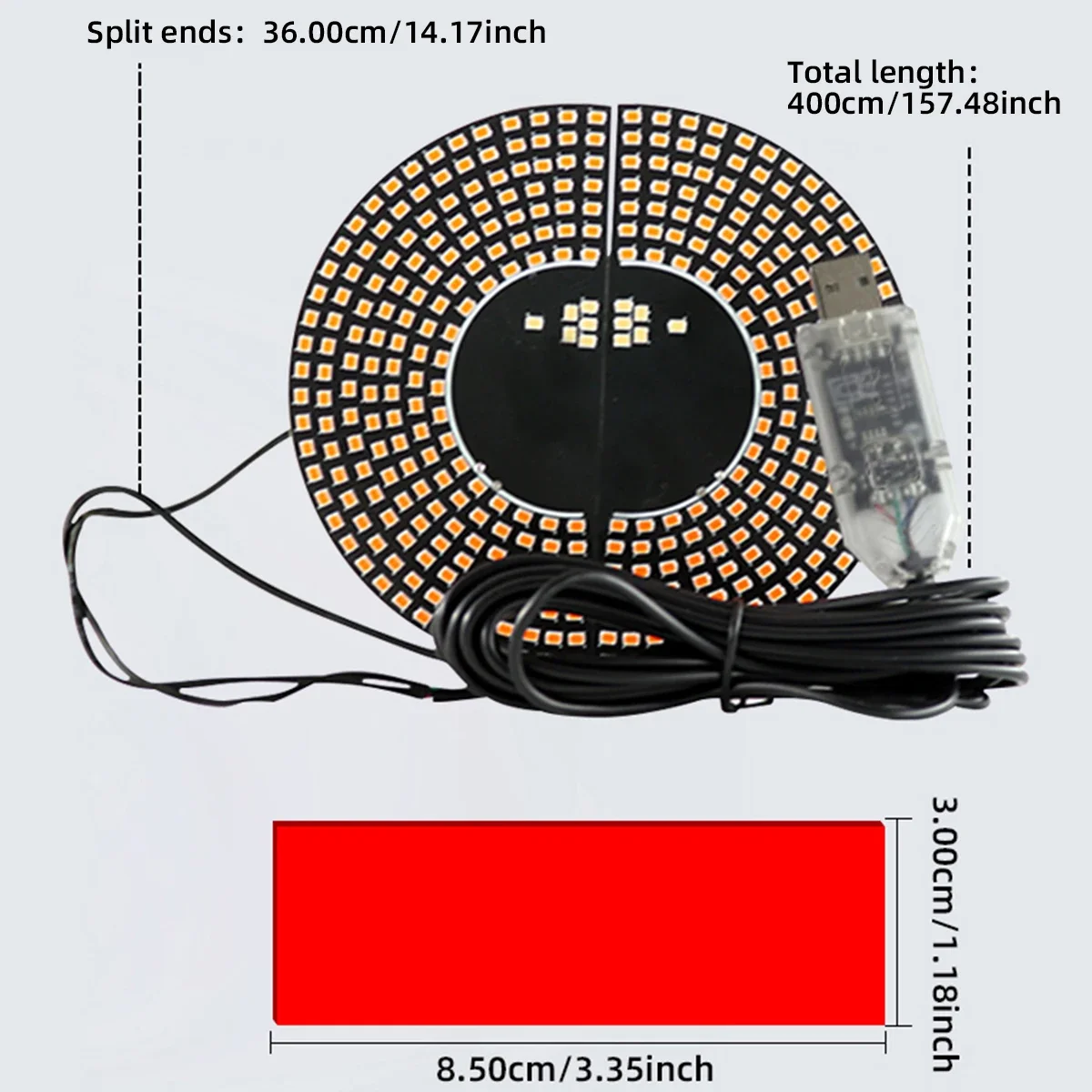 زجاج سيارة عيون الرسوم المتحركة LED مصباح ديناميكي الشيطان العين ضوء مثلث ونصف دائرة مضحك العين ضوء العالمي 11 نموذج
