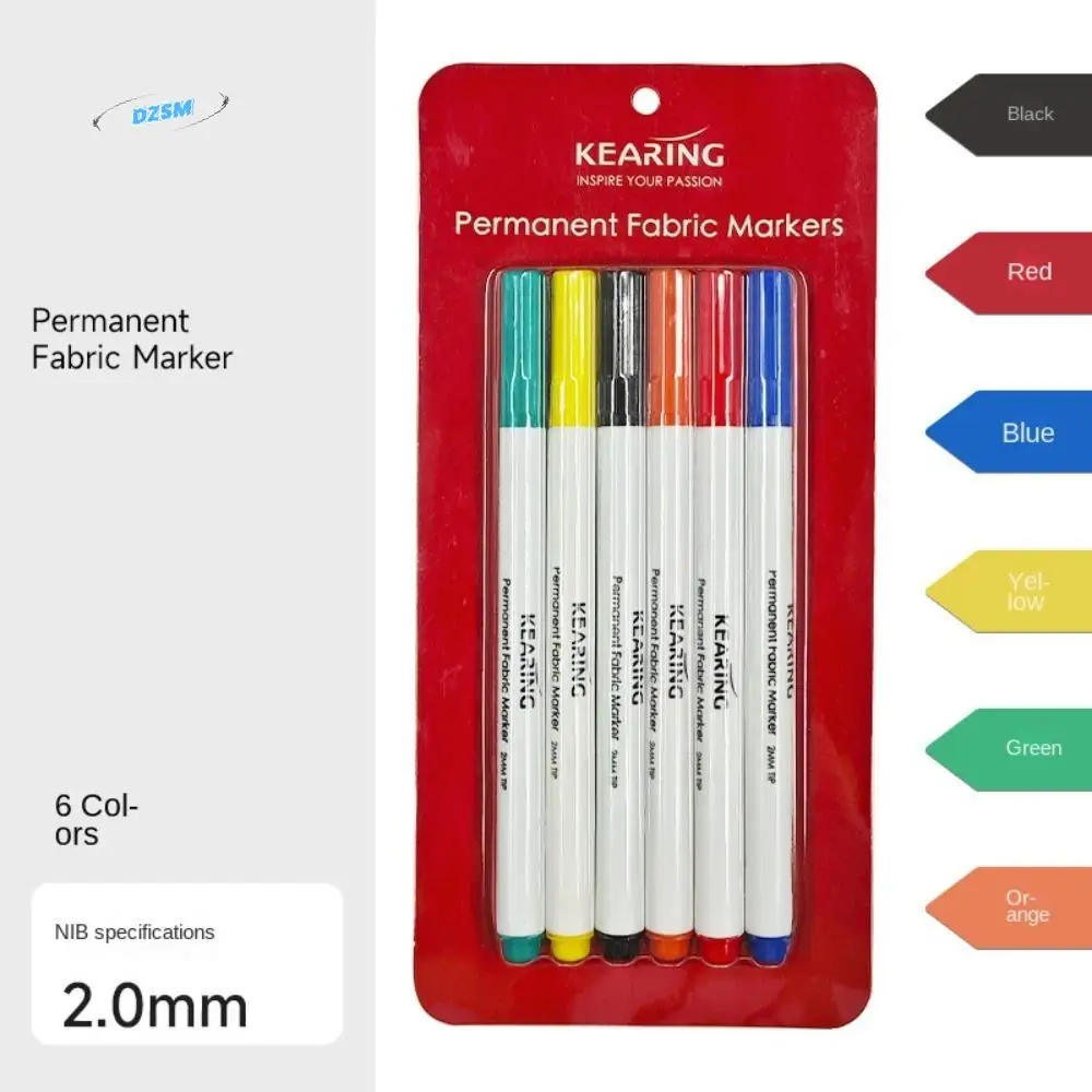 

Waterproof Permanent Fabric Markers Colorfast Painting Fabric Textile Marker Pen Drawing Non Toxic Permanent Color Pen