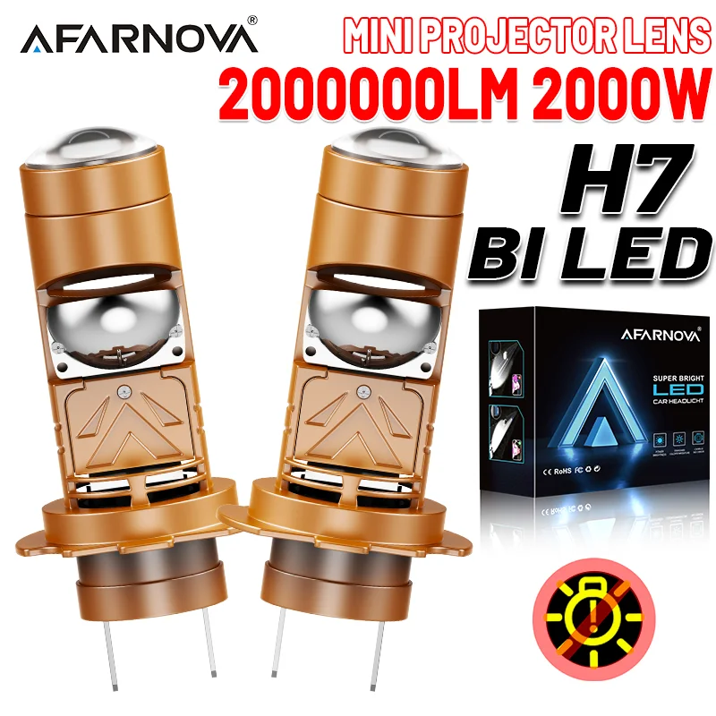 

H7 LED Headlight Bulb New Projector Lens Canbus Super Bright LED 2000W 2000000LM 3000K 4300K 6000K Apply For Car&Motorcycle 12V