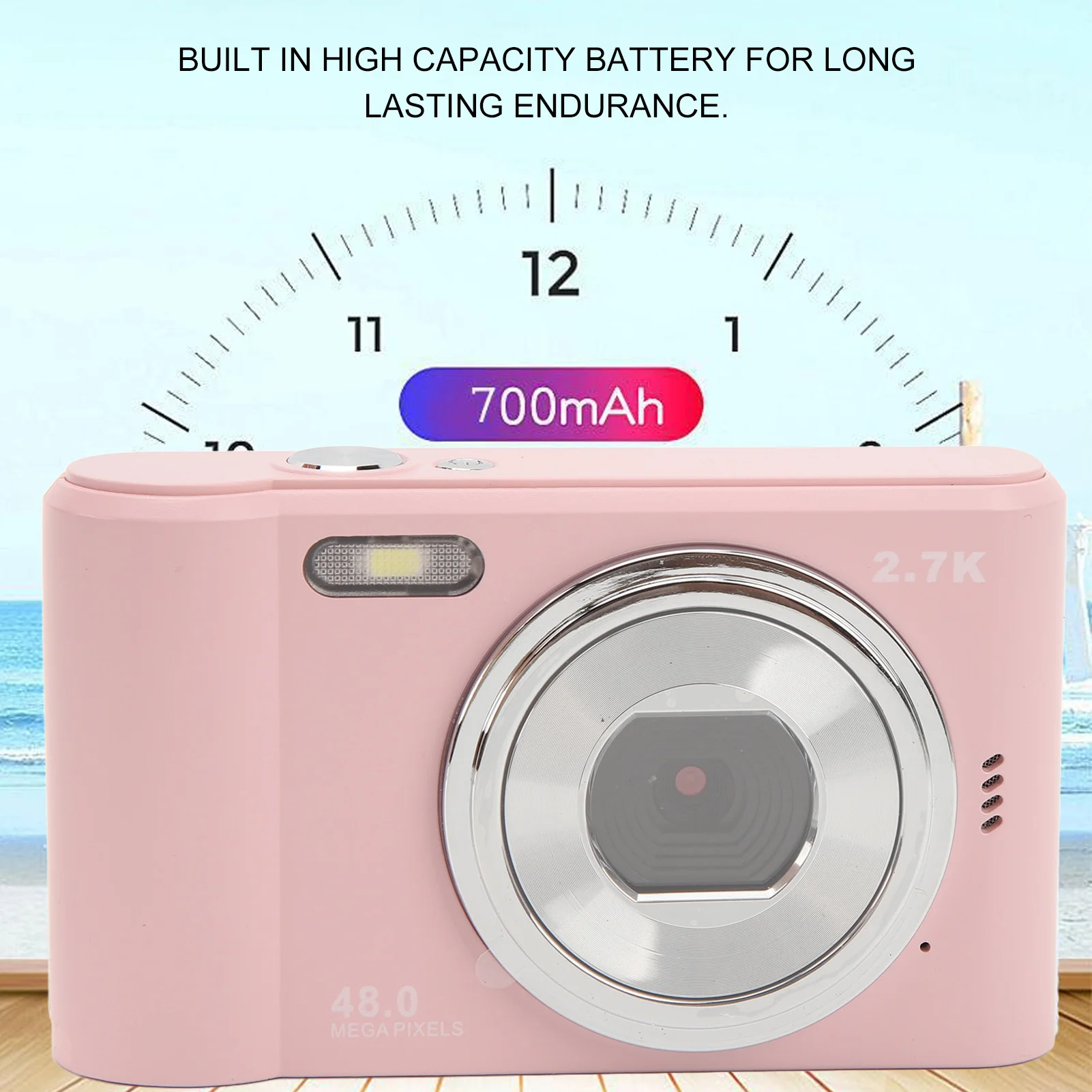 كاميرا رقمية 44 ميجابكسل 2.7K ذكية 8x تكبير رقمي كاميرا فيديو منزلية مدمجة للطلاب كاميرا فيديو مدمجة #5