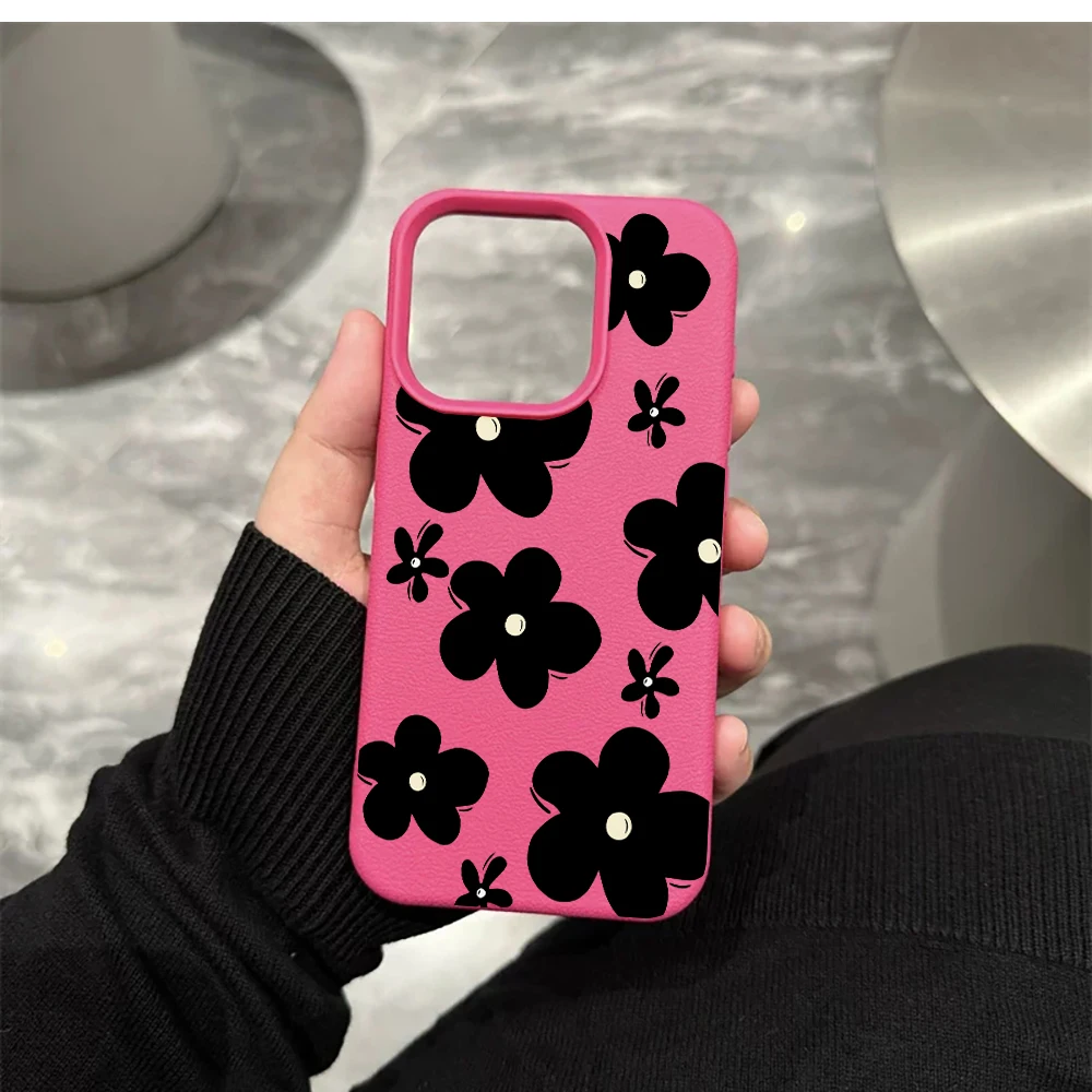 Große Kleine Schwarze Flecken Handyhülle für iPhone 17 16 15 14 13 12 Pro Max 16 15 14 Plus 17 16 15 14 Pro 17Air Silikon Matt Cover – Detail 11