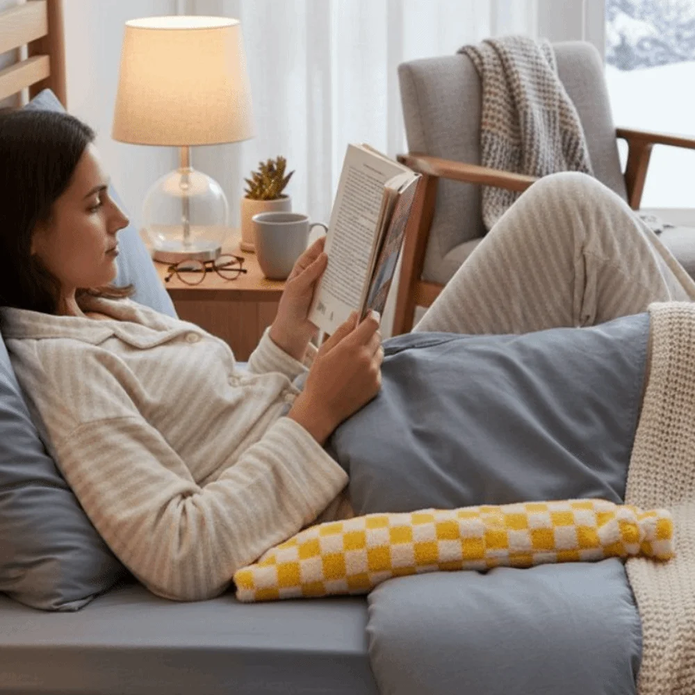 

Resuable 55/75cm Hot Water Bottle Water-filled Extra Long Warm Water Bag Comfortable Anti-scalding Belly Warmer for Keep Warm