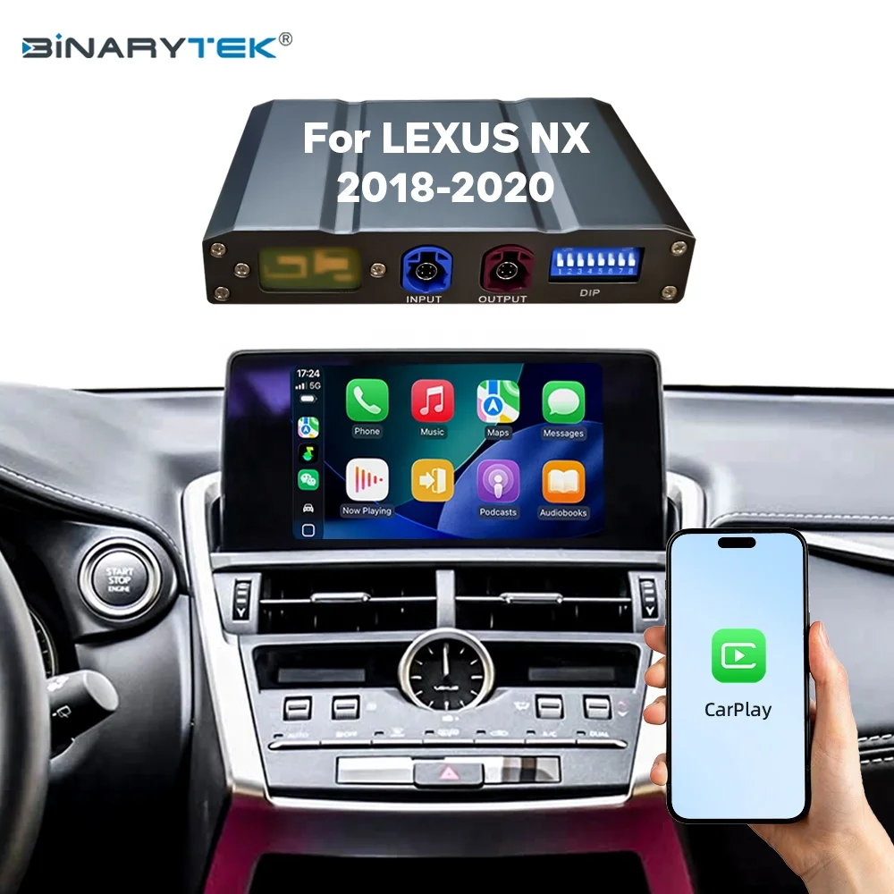 NewFor Lexus NX 2018-2020 Linux Interface Box Wireless CarPlay Android Auto CarPlay Module Decoder Car Radio Binarytek