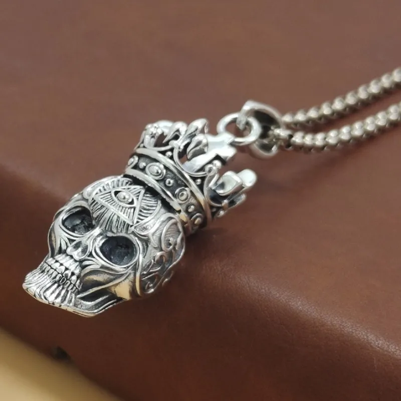 Ciondoli in argento Sterling S925 per uomo donna New Fashion Eternal Vine Eyes of God Skull Argentum amuleto regalo di gioielli all'ingrosso