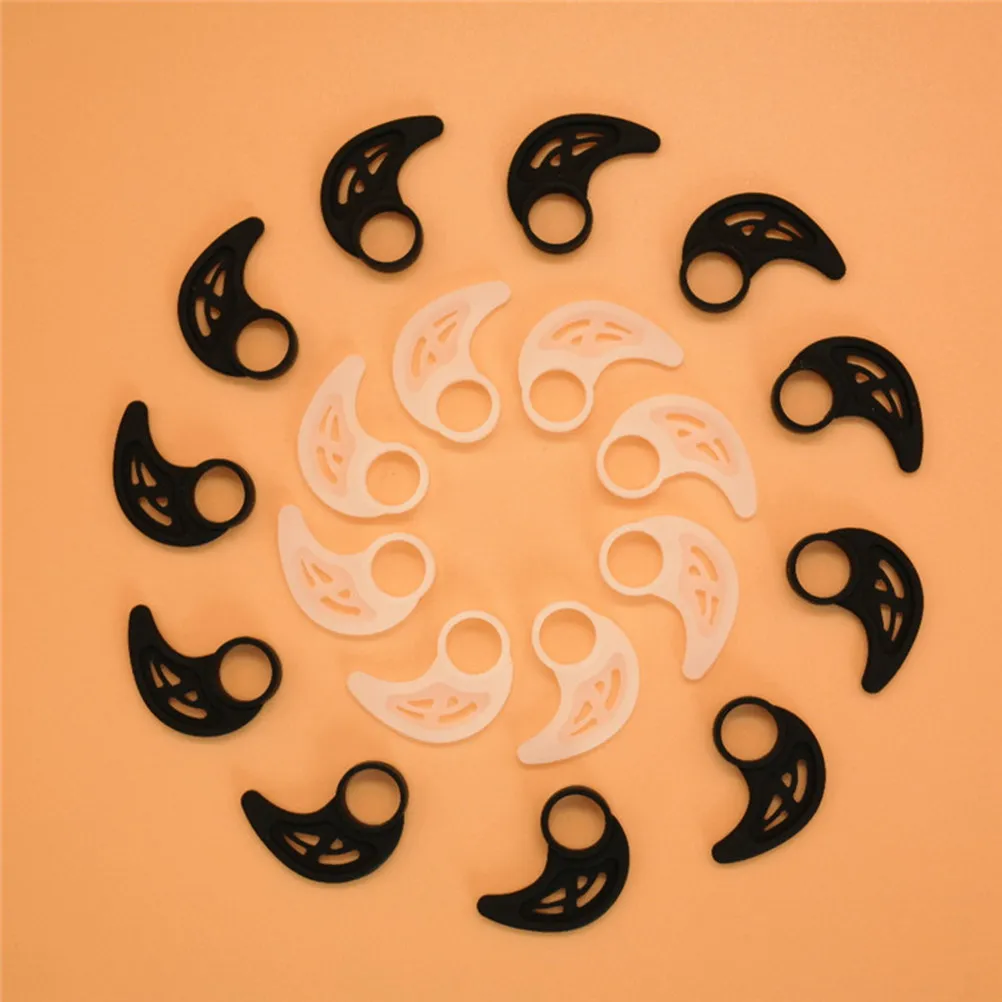 5Pair Premium Silicone Earphone Clip Hooks 9.7mm Inner Diameter Sports Style Earhook for Headphones Prevent Falling Off Carry