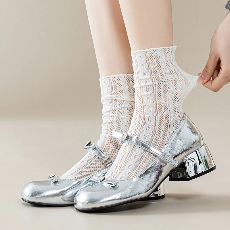 1/3/5 par Damskie Krótkie Letnie Skarpetki Koronkowe Japońskie Kawaii Dziewczęce Urocze Skarpetki z Koronką ażurową w Stylu Lolita Księżniczki