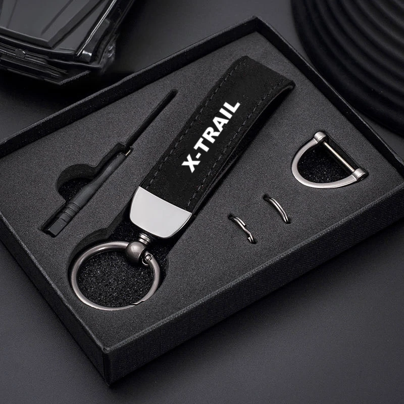 Chaveiro de carro de camurça kaychain, pingente, presentes de alta qualidade para nissan xtrail x trail t30 t31 t32 2021 2020 2019 2018 2017 - 2001
