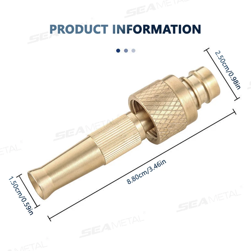 SEAMETAL Universal Quick Connector Nozzle Cleaning Tool Brass High Pressure Car Washer Nozzles Hose Nozzle Washing Accessories