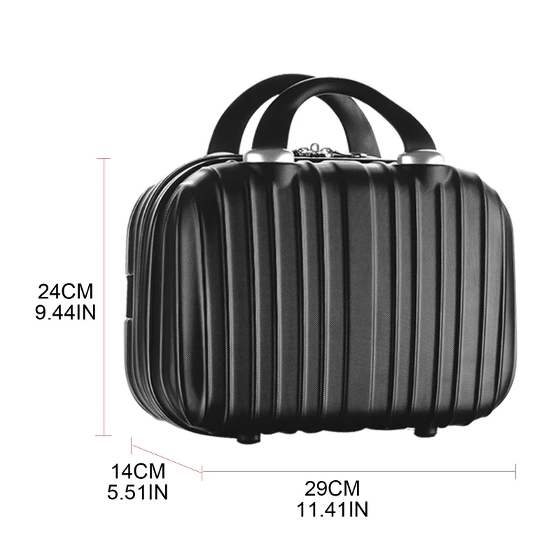 14in Cosmetic for Case Luggage Small Travel Portable Carrying Box Suitcase for Makeup