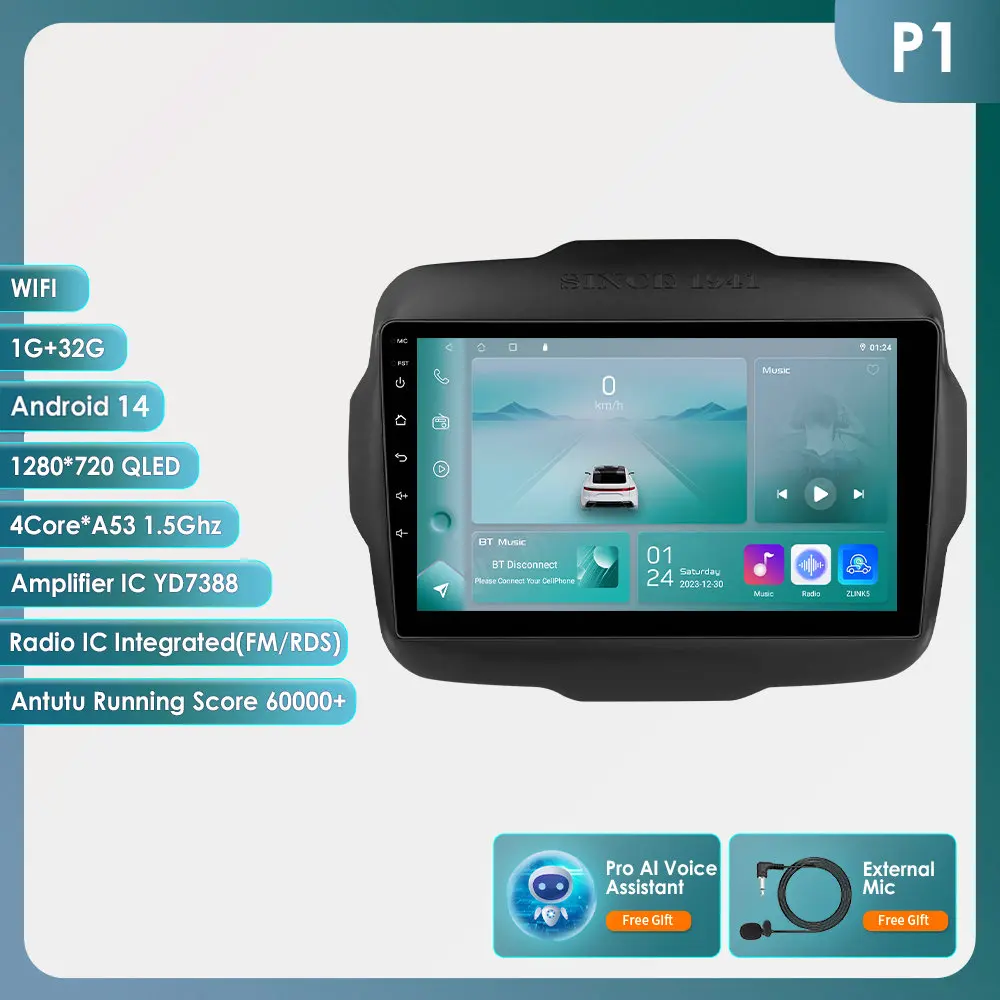 7862 Carplay 4G-Lte 9 "Autoradio Android Voor Jeep Afvallige 2016-2020 Multimediaspeler Navigatie Gps 2 Din Stereo Dsp Autoradio