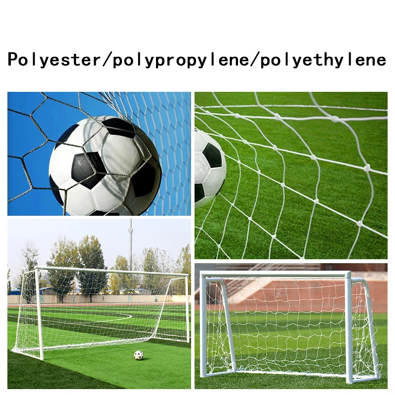 Rete da calcio bianca resistente per attrezzature da campo da calcio per allenamento all'aperto