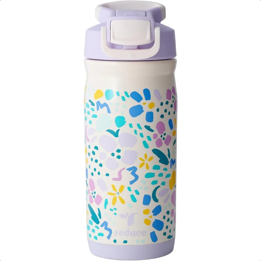 

14 oz Hydrate Pro Stainl Steel Insulated Water Bottle Flip Top LeakProof LidDishwasher Safe BPAFree Dual Wall Vacuum Keeps Drin