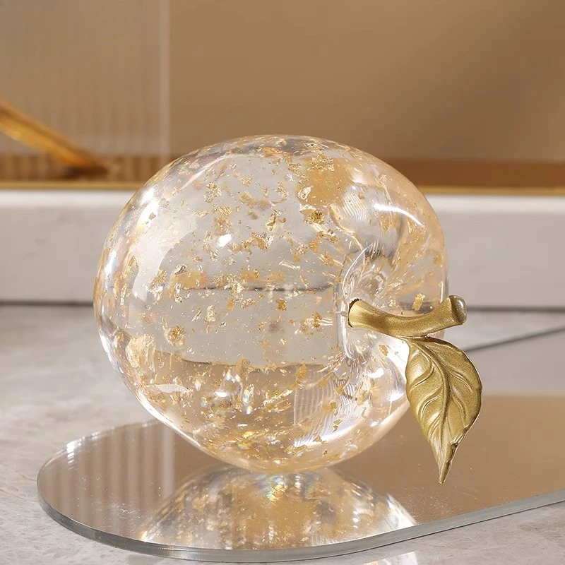 

Transparent gold foil copper branch apple safety fruit ornament