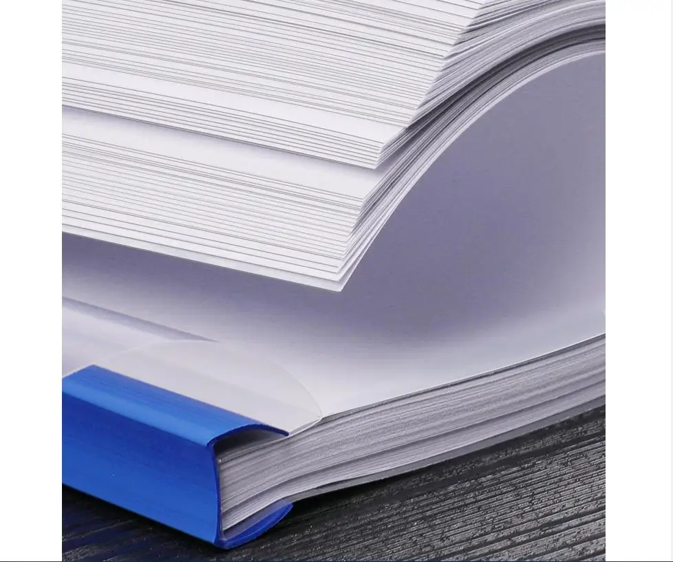 

25Pcs Transparent Plastic File Folders Sliding Bar A4 Document Holders Report Covers for School Office Home