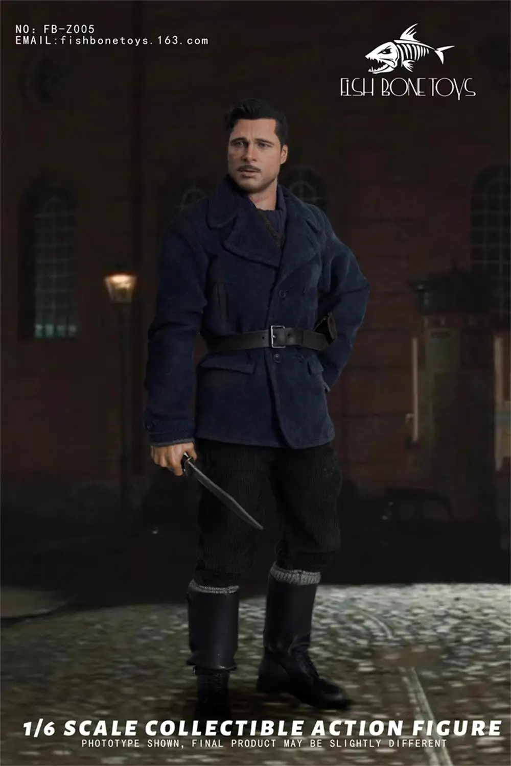 FISH BONETOYS FB-Z005 WWII Military Series Guy Brad Pitt Classic Spy Film Full Set Action Figure Model Gift For Fans Collect 1/6