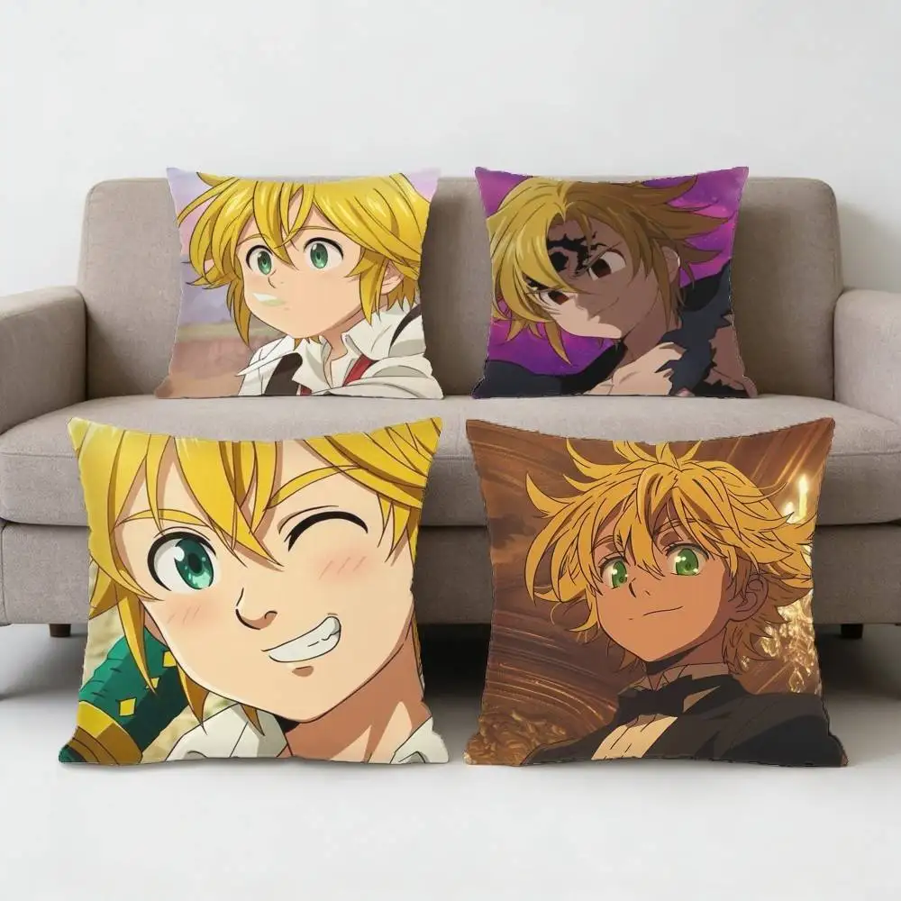 

The Seven Deadly Sins Meliodas Pillow Case Sofa Living Room Bedroom Headboard Backrest Cushion Square Cushion Nap Time