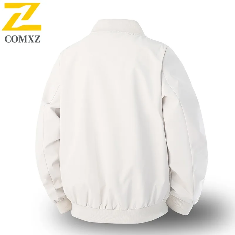 COMXZ Light Luxury Trench Coat Handsome Designer Solid Color Windproof Loose Golf Wedding Chaqueta Autumn Business Men Jackets