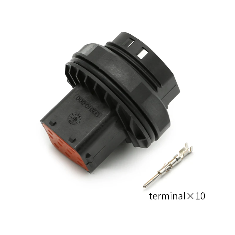 132010-000 ITT نوع الذكور والإناث مقاوم للماء التزاوج المكونات سلك تسخير الذيل المشبك 10 حفرة موصل السيارات الإناث