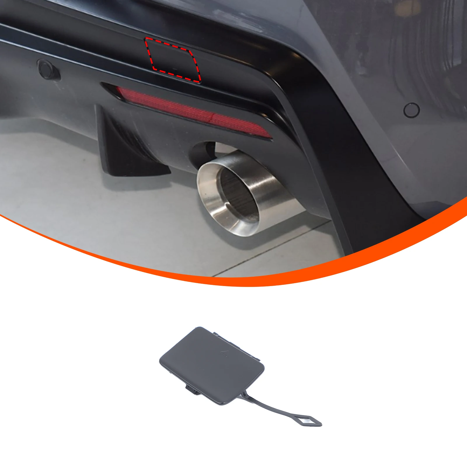 

ABS Rear Bumper Trailer Cover with Tow Hook for 2019-2025 Toyota Supra Exterior Accessories