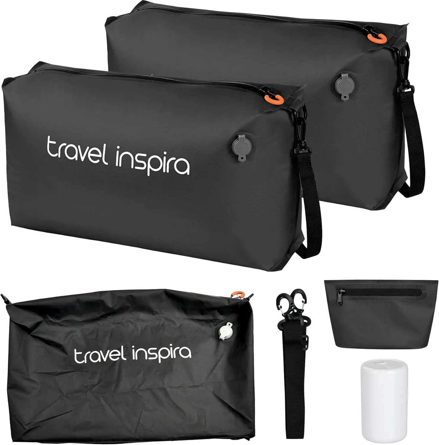 

Vacuum Bags for Travel Luggage with Wireless Pump, Compression Bags for Carry On Suitcases and Backpack (2PC + PUMP)