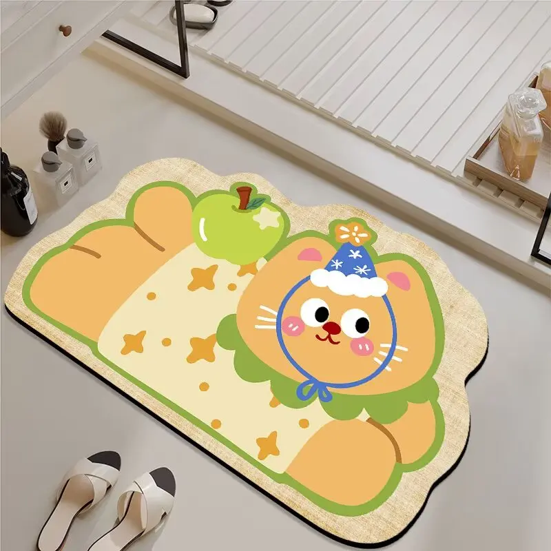 Soft diatom mud absorbent mat bathroom floor mat bathroom door thickened non-slip quick-drying foot mat door mat toilet carpet