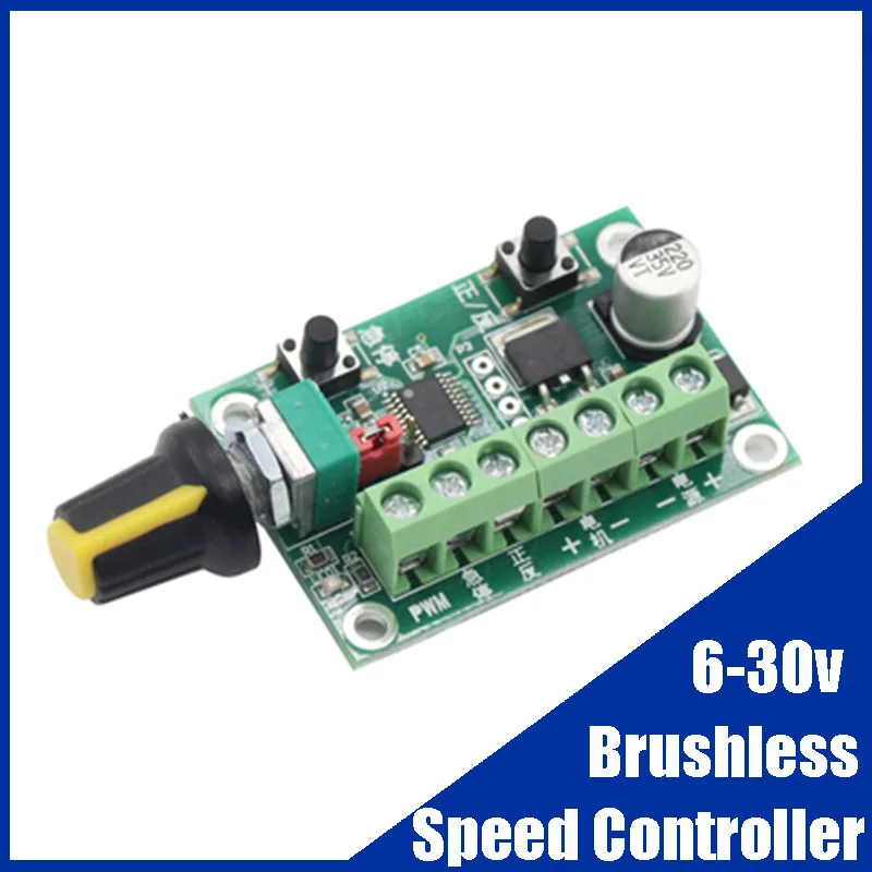 6-30v Pulse Width Speed Regulator Brushless DC Motor Regulator CW CCW Brake Control Switch