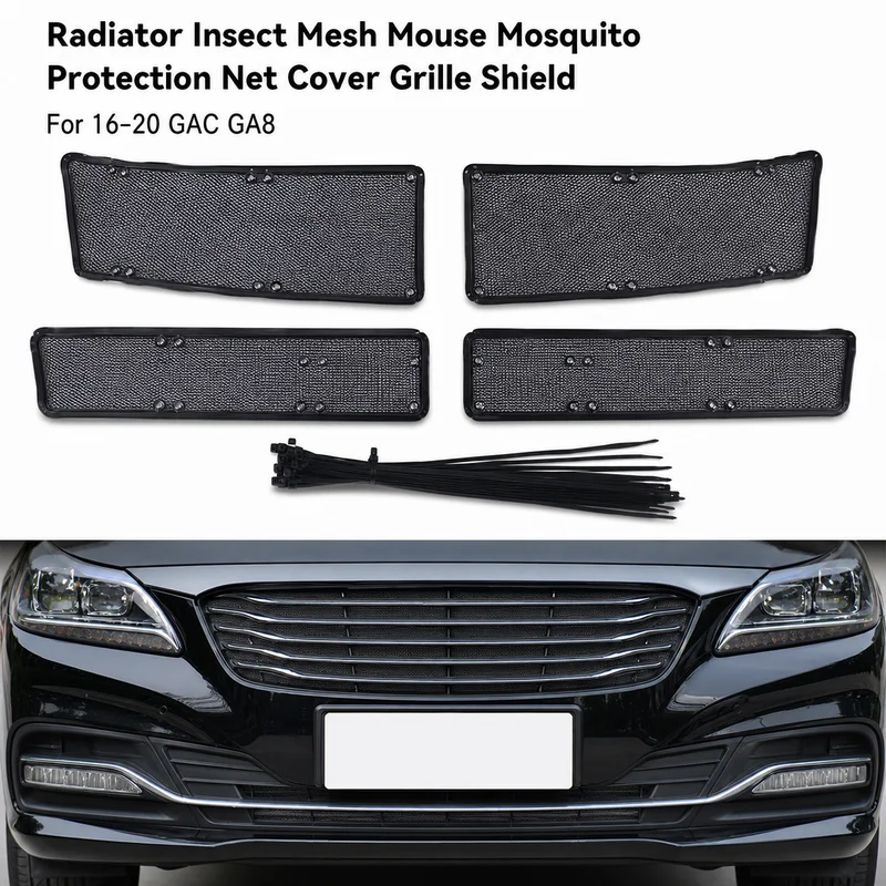 For 16-20 GAC GA8 Radiator Insect Mesh Mouse Mosquito Protection Net Cover Grille Shield Automotive Parts Accessories