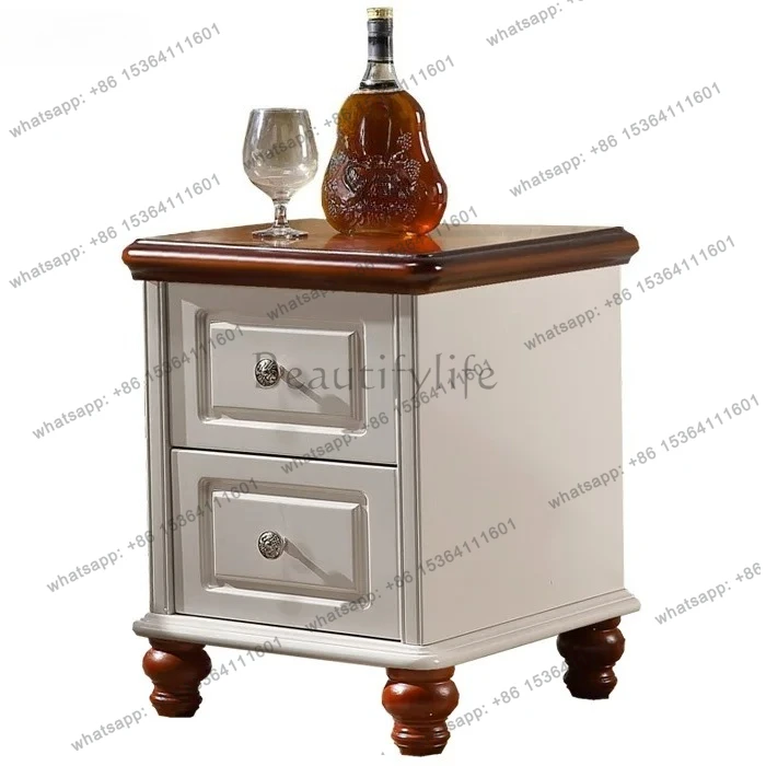 Mediterranean Mini Small Apartment Simple European Country Style 20\25\30\35\40\45\50cm Bedside Table