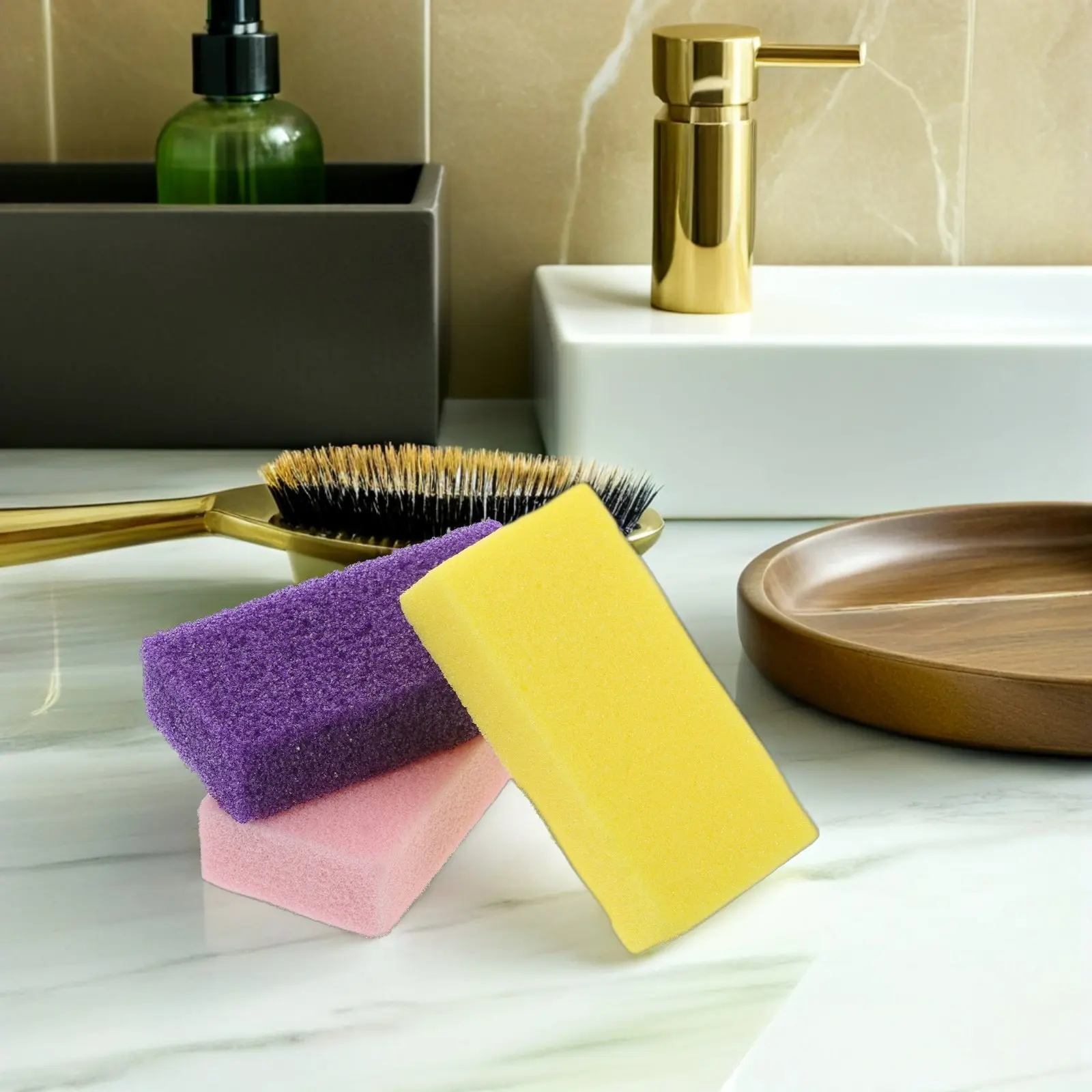 

Набор из 3-х двусторонних пилинг-мочалок из ПУ-пены для удаления мозолей, огрубевшей кожи и натоптышей с потрескавшихся пяток