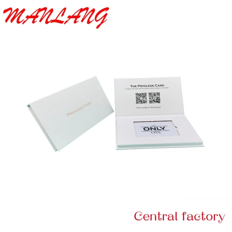 Custom  Custom Luxury gift card paper holder club card business VIP card packaging box magnetic closure