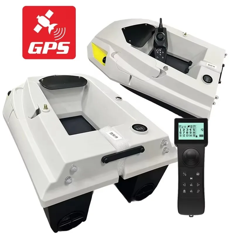 Barco con cebo eléctrico de 12v, cebo con Control remoto, capitán corriendo, 500m, Control remoto, antena Dual, potente Motor cepillado 590