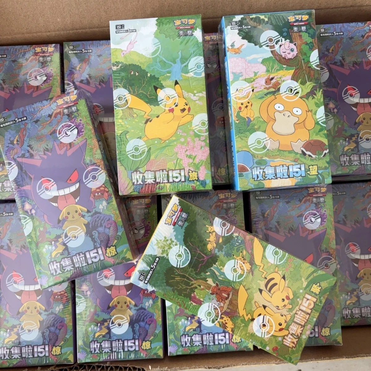 Pkm Card PTCG Vereinfachtes Chinesisch Zhu Zi Sammelkarten 151 Dünne Box Blind Box Change Series Karte Ponyta Gengar Sammelkarten